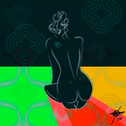 Lebendige Frauensilhouette