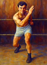 Vintage Boxer Haltung
