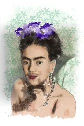 Frau mit Blumenkrone