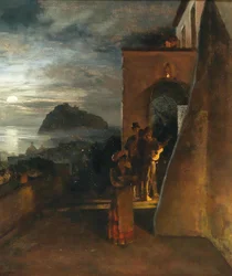 Abendserenade auf Ischia, Castello Aragonese im Hintergrund