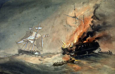 Die Minnie Shiffer rettet 600 Passagiere von der Connaught im Atlantik am 8. Oktober