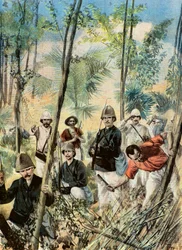 Französische Soldaten im Busch