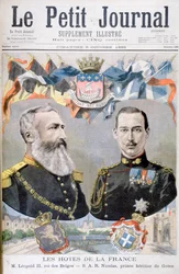 König Leopold II. von Belgien und Prinz Nikolaus von Griechenland und Dänemark, 1895