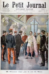 Paul Doumer, Generalgouverneur von Indochina, vom König von Siam in Bangkok empfangen, 1899