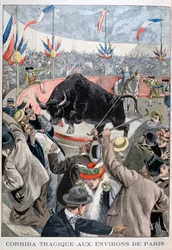 Tragischer Stierkampf-Unfall um Paris, 1899