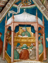 Der heilige Augustinus lehrt Rhetorik in Karthago