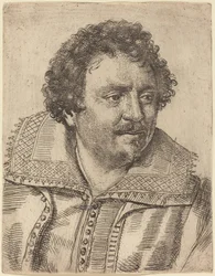 Ein Mann mit Schnurrbart und Spitzbart, nach rechts blickend