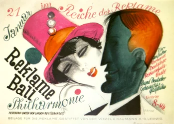 Plakat für Reklame Ball