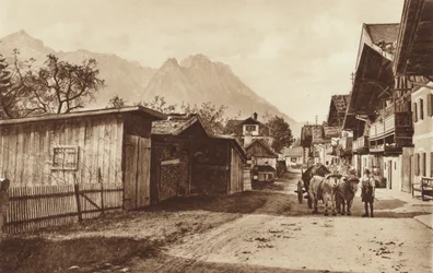 Im Frühling, Straße in Garmisch