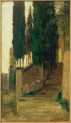 Treppe zum Kloster in Fiesole