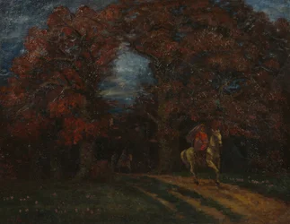 Herbstlandschaft mit Reitern