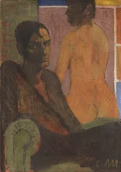 Selbstporträt mit Rückenakt, ca. 1929