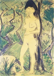 Akt im Wald, um 1922-1923