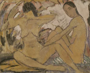Zwei sitzende Frauen, ca. 1914