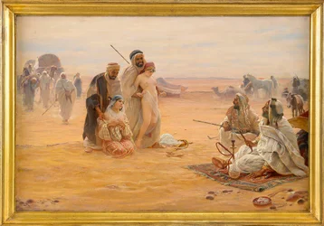 Der Sklavenmarkt - Gemälde von Otto Pilny (1866-1936), Öl auf Leinwand 1910 (80x120cm) - Privatbesitz