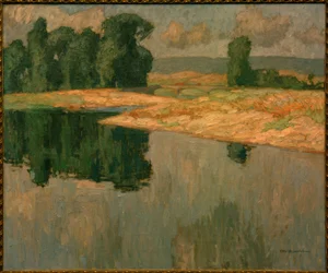 Landschaft mit Sarnauer Brücke