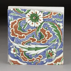 Ein teilweises Iznik-Keramikfliese, Osmanisches Reich, späte 16. Jahrhundert