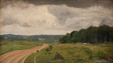 Landschaft bei Kongens Møller, Seeland. Nachmittagslicht