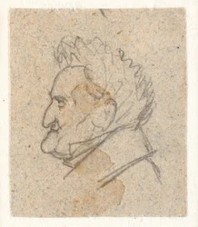 Profilporträt des Blumenmalers C.D. Fritzsch