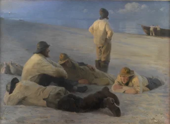 Fischer am Strand von Skagen