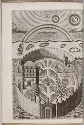 Illustration aus "Partheneia Sacra: Oder Der Geheimnisvolle und Köstliche Garten der Heiligen Parthenes Symbolisch Dargestellt und Mit Frommen Geräten und Emblemen für die Unterhaltung Frommer Seelen Bereichert", von Henry Hawkins, 1633