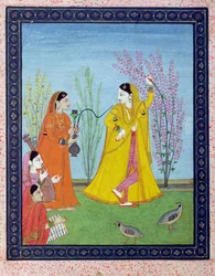Der Beginn des Frühlings, aus Chamba, Himachal Pradesh, ca. 1800