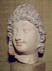 Kopf eines Buddha, griechisch-buddhistischer Stil, 1.-4. Jahrhundert