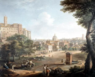 Blick über Campo Vaccino in Rom