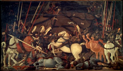Die Niederlage von San Romano (Schlacht von San Romano) 1432. Dritte Episode: Die Niederlage von Bernardino della Ciarda