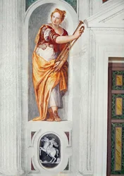 Musiker mit einem Horn, ca. 1560-1568