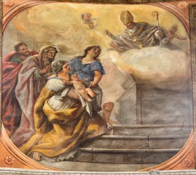 Fresken, die das Leben des Heiligen Cataldo darstellen
