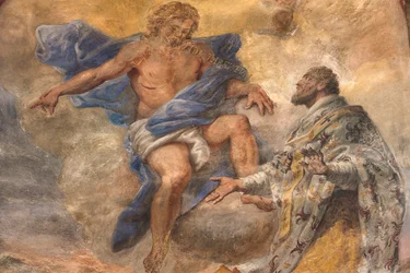 Fresken, die das Leben des Heiligen Cataldo darstellen