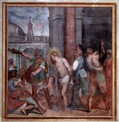 Leidensgeschichte Christi, die Geißelung Jesu (Fresko)