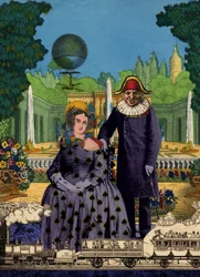 Verspieltes Gartenpaar