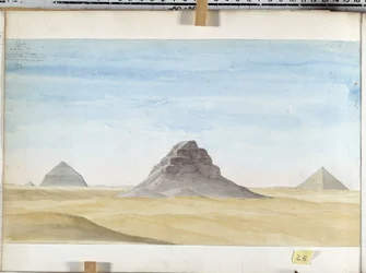 Blick auf die Pyramide von Dachour