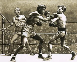 Jimmy Wilde boxt gegen Pancho Villa in New York