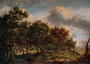 Ein Holzfällers Häuschen, 1820
