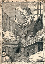 Guy Fawkes bereitet das langsame Streichholz vor
