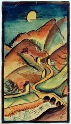 Nächtliche Gebirgslandschaft