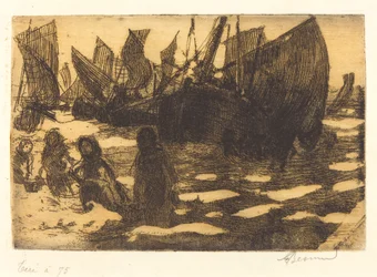 Kleine Fischerboote von Berck Petites Pêcheuses de Berck, 1897