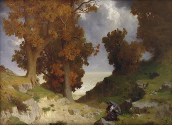Landschaft mit der Figur der Clotho