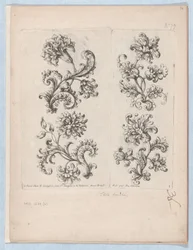 Serie kleiner Blumenmotive, Platte 1, ca. 1670-85