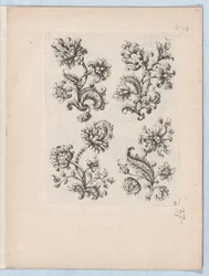 Serie kleiner Blumenmotive, Platte 2, ca. 1670-85