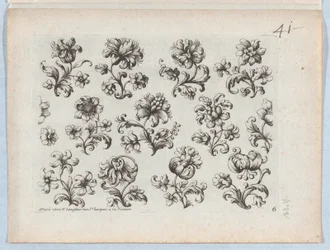 Serie kleiner Blumenmotive, Platte 6, ca. 1670-85