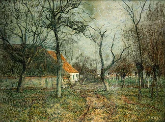 Bauernhof in Knocke, umgeben von Bäumen