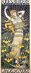 Plakat für die Show der Tänzerin Liane de Pougy im Folies Bergère, Paris