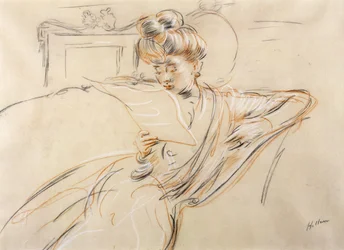 Madame Helleu beim Lesen