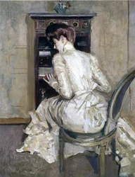 Die Frau des Künstlers an ihrem Sekretär, c.1900