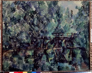 Brücke über dem Teich