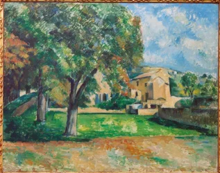 Kastanienbäume und Bauernhof in Jas de Bouffan